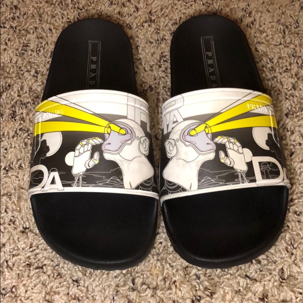 Prada - Unisex Yellow/Black Laser Monkey Slips